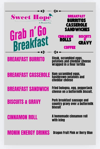 Sweet Hope Grab n' Go Breakfast