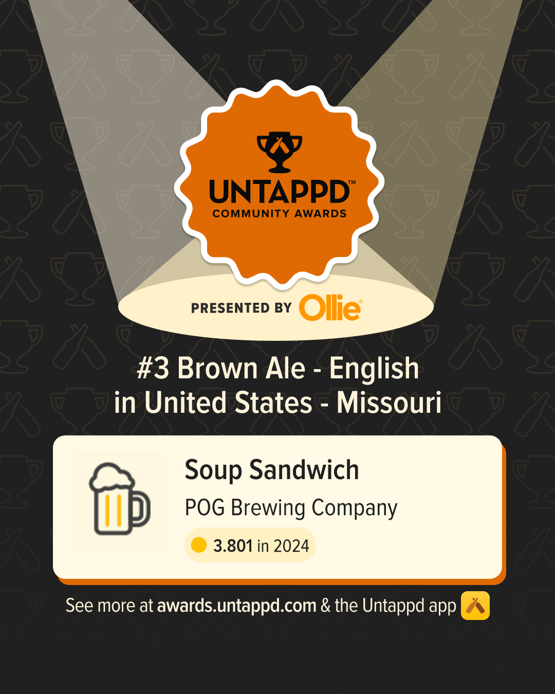 POG Brewing Untappd Award - Soup Sandwich