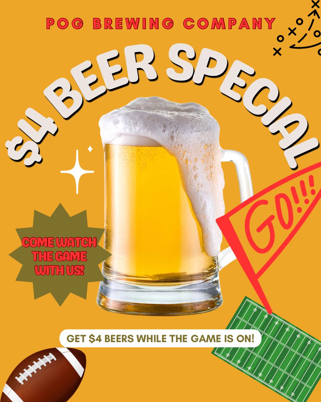 POG Brewing Chiefs Beer Special