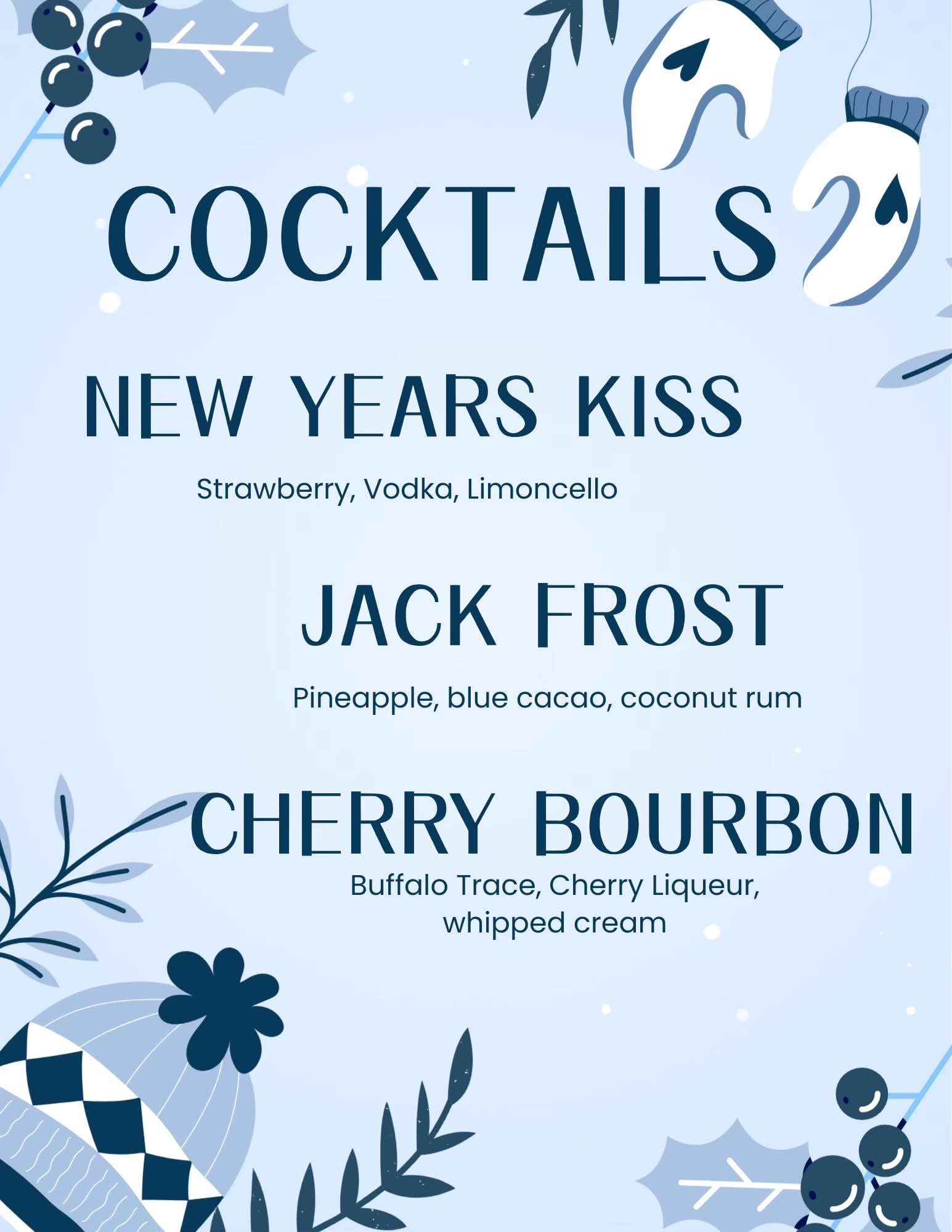 POG Brewing January Cocktails